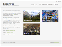 Tablet Screenshot of benlerwill.com
